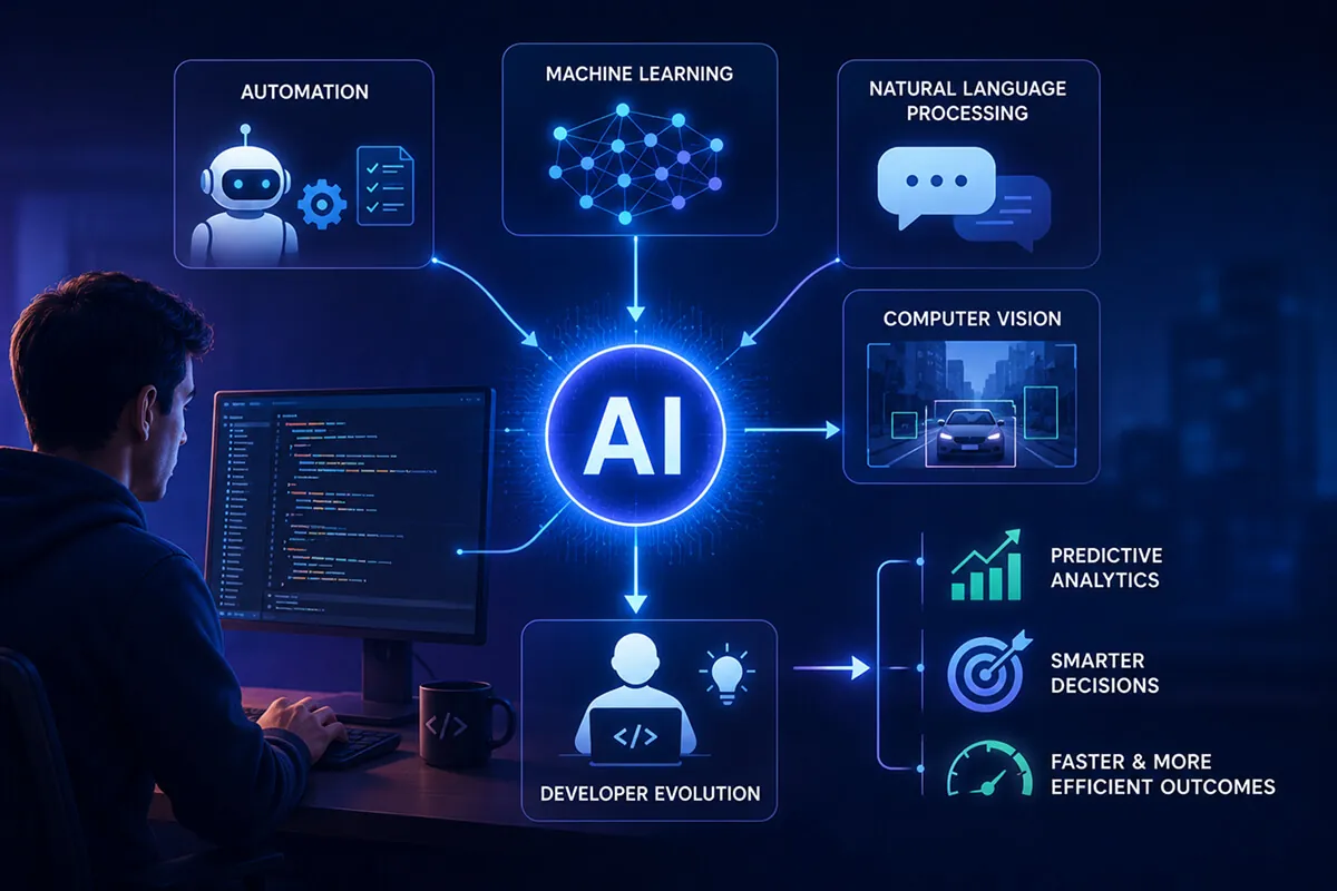ai powered software development specialization — developer working on code at desk - Photo by ThisIsEngineering on Pexels