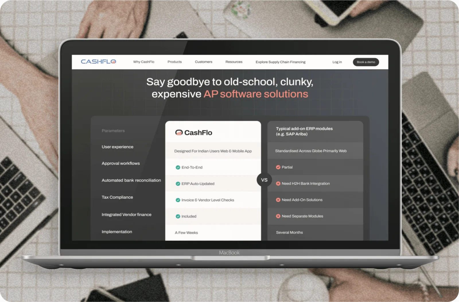 Cashflo accounts payable product pages