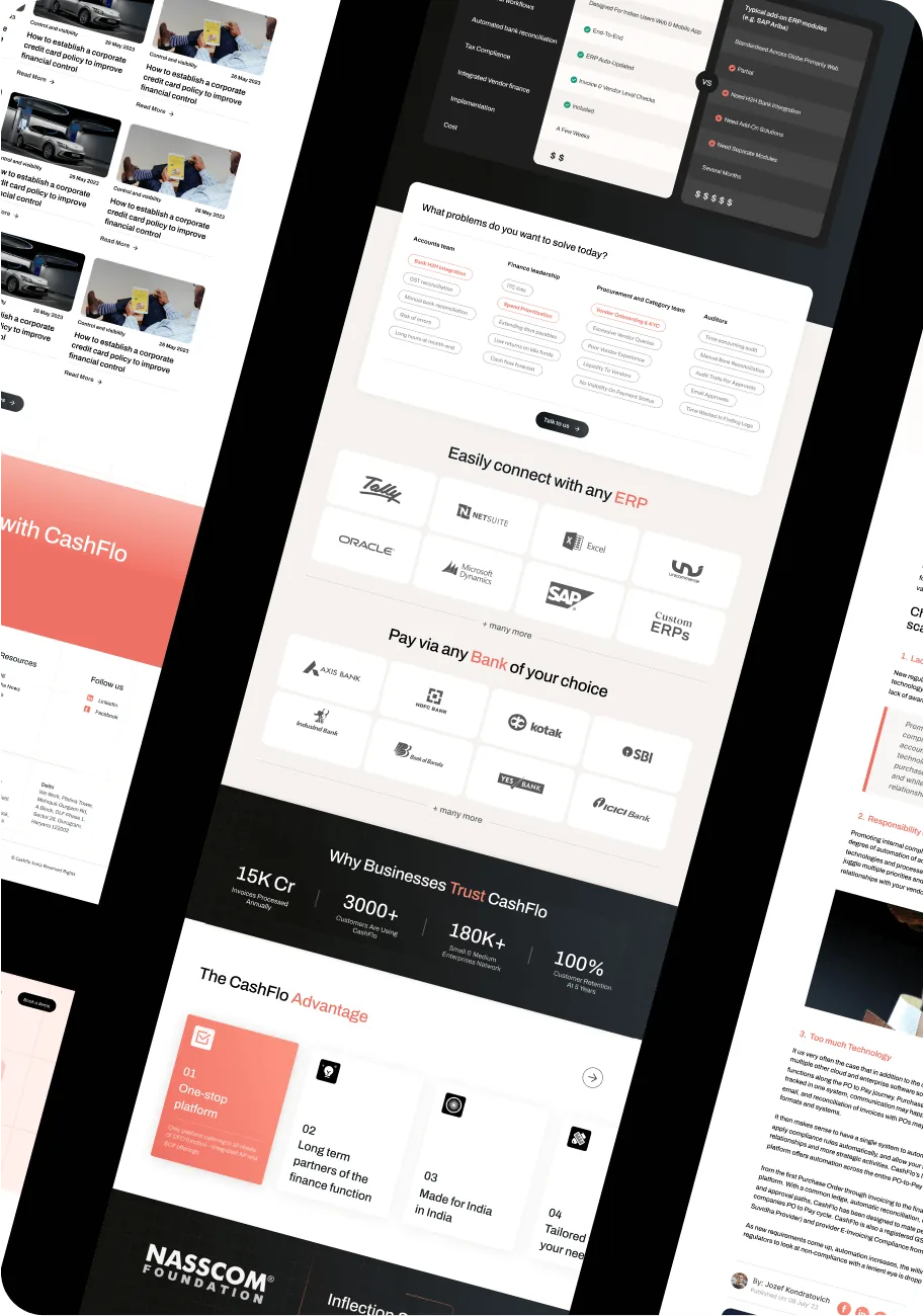 Cashflo ERP integrations and bank payment options