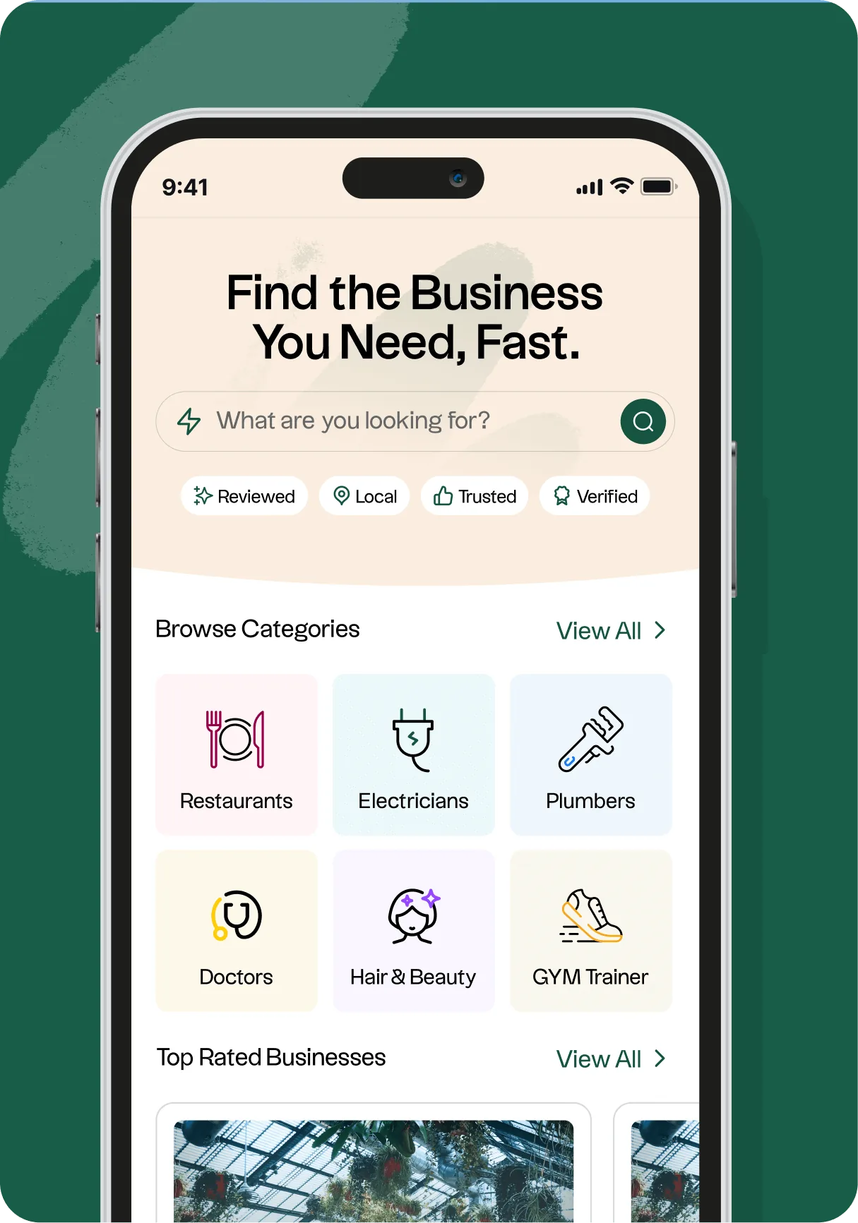 GreenHub mobile app screens