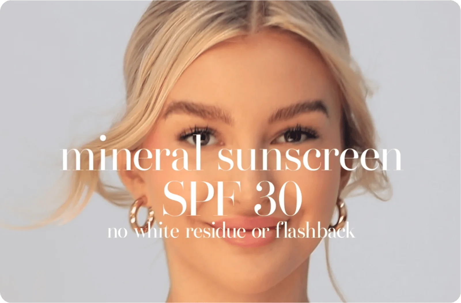 VREA mineral sunscreen SPF 30 campaign layout