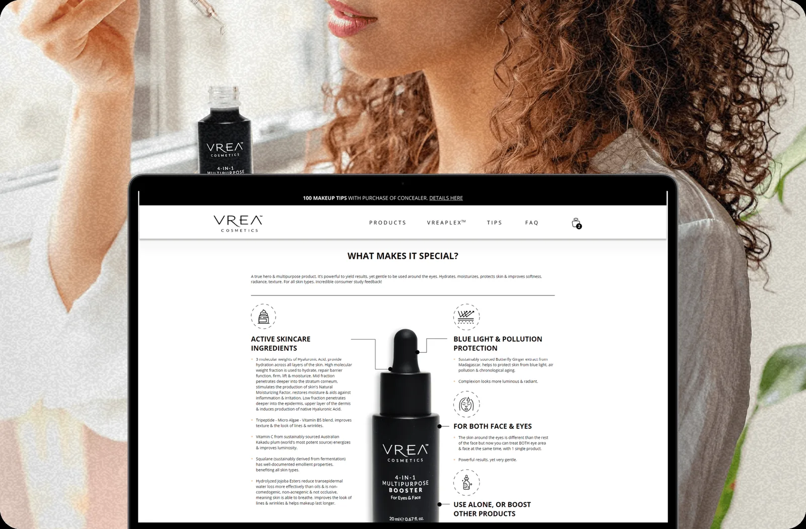 VREA multipurpose booster product page