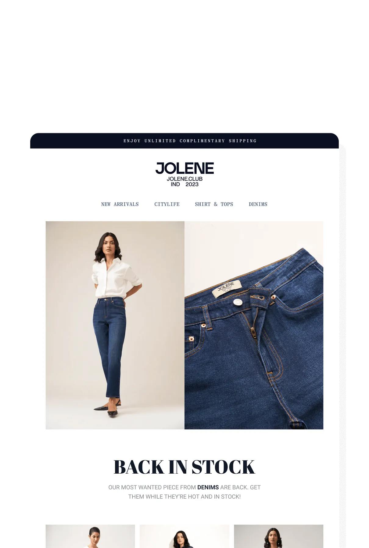 Jolene women’s fashion store built by PixlerLab